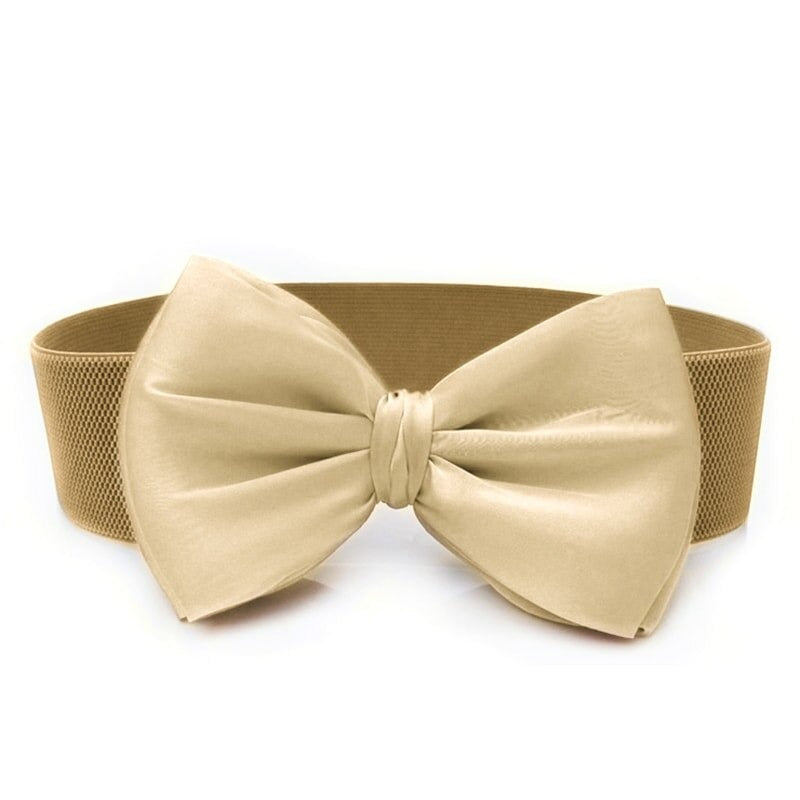 Women's Fabric Elastic Bowknot Wedding Dress Elegant Belts