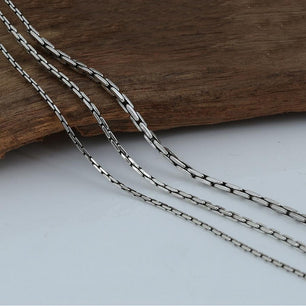 Men's 100% 925 Sterling Silver Geometric Pattern Elegant Necklace