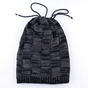 Men's Acrylic Knitted Plaid Pattern Novelty Skullies Winter Cap