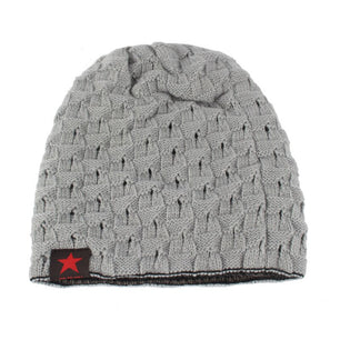 Men's Wool Knitted Solid Pattern Casual Skullies Winter Cap