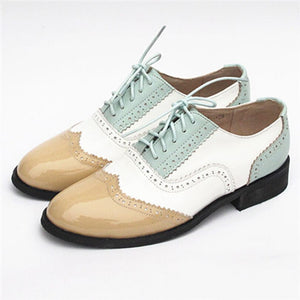 Men's Genuine Leather Pointed Toe Lace-Up Breathable Casual Shoes