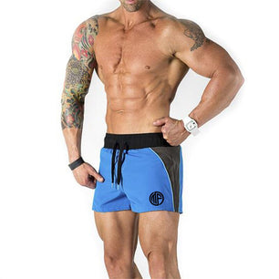 Men's Polyester Quick-Dry Patchwork Pattern Running Sport Shorts