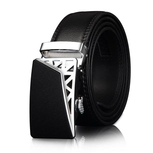 Men's Cowskin Automatic Buckle Closure Plain Casual Wear Belts