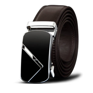 Men's Cowskin Genuine Leather Automatic Metal Buckle Strap Belts