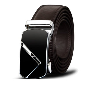 Men's Cowskin Automatic Buckle Closure Casual Wear Strap Belts