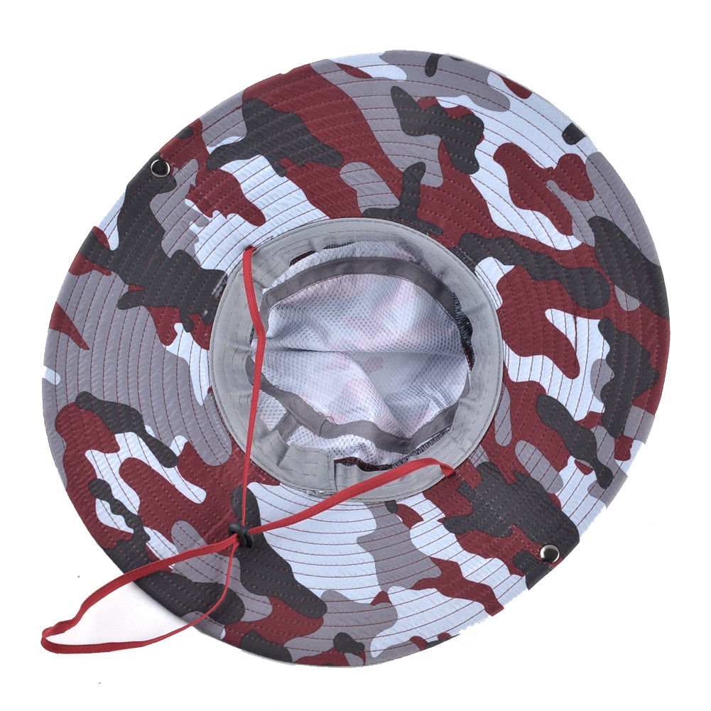 Women's Polyester Sun Protection Camouflage Anti-UV Bucket Hats