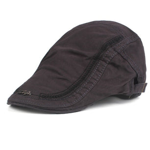 Men's Cotton Adjustable Strap Beret Visors Casual Wear Caps