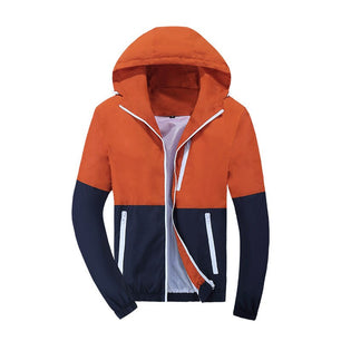 Men's Polyester Full Sleeves Zipper Closure Mixed Colors Jacket