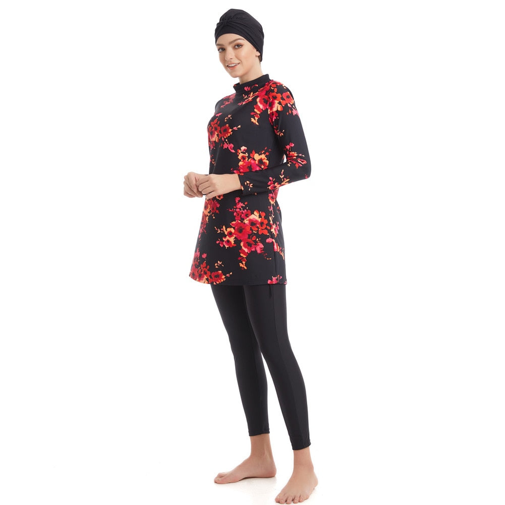 Women's Arabian Spandex Full Sleeves Printed Swimwear