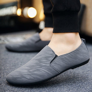 Men's Rubber Breathable Slip-On Lightweight Flats Casual Shoes