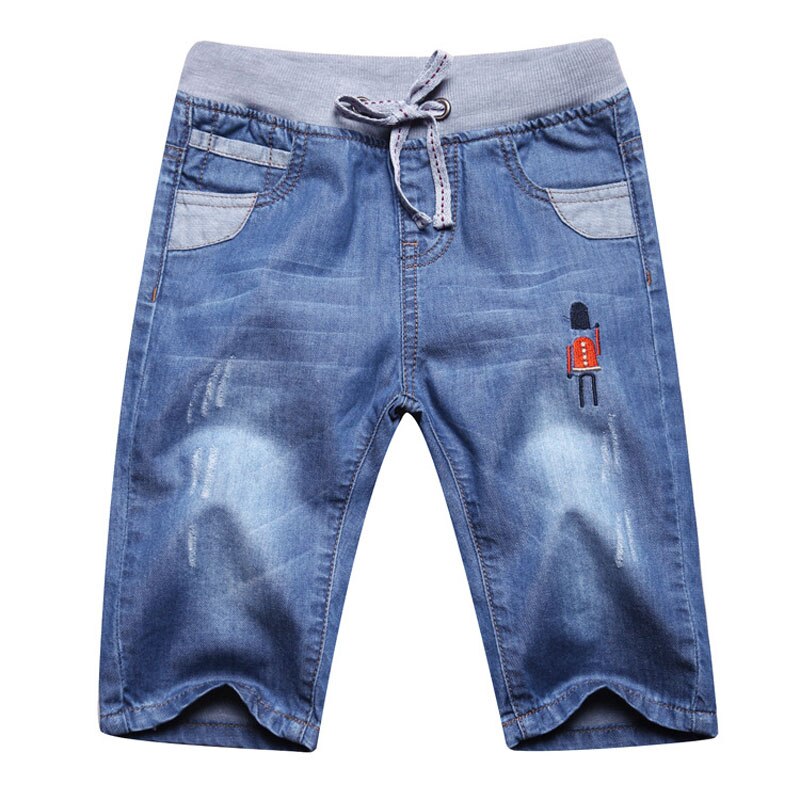 Kid's Boy Cotton Elastic Waist Closure Denim Casual Wear Shorts