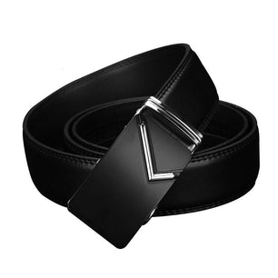 Men's Cowskin Automatic Buckle Closure Luxury Casual Wear Belts