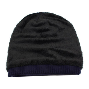 Men's Acrylic Knitted Striped Pattern Casual Skullies Winter Cap