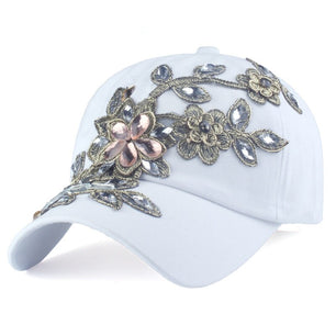 Women's Cotton Adjustable Strap Sun Protection Baseball Cap