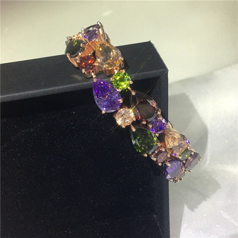 Women's Gold Filled Zircon Geometric Trendy Wedding Bracelet