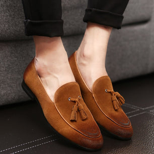 Men's Cow Suede Breathable Slip-On Closure Comfortable Shoes