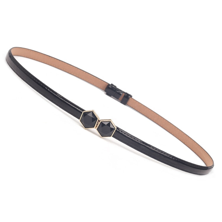 Women's PU Leather Buckle Closure Adjustable Waistband Belts