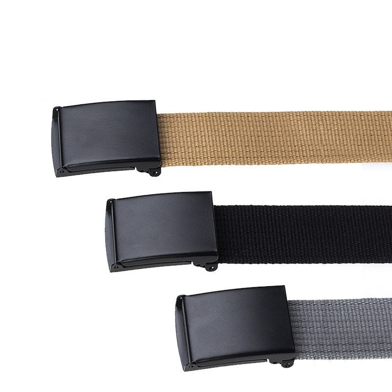 Men's Canvas Metal Buckle Military Waistband Casual Strap Belt