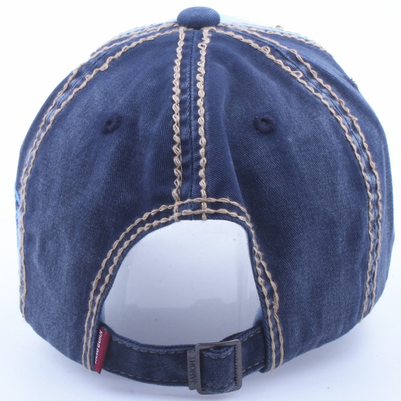 Men's Cotton Adjustable Strap Sun Protection Casual Baseball Cap