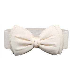 Women's Fabric Elastic Bowknot Wedding Dress Elegant Belts