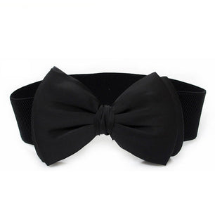 Women's Fabric Elastic Bowknot Pattern Wedding Elegant Belts