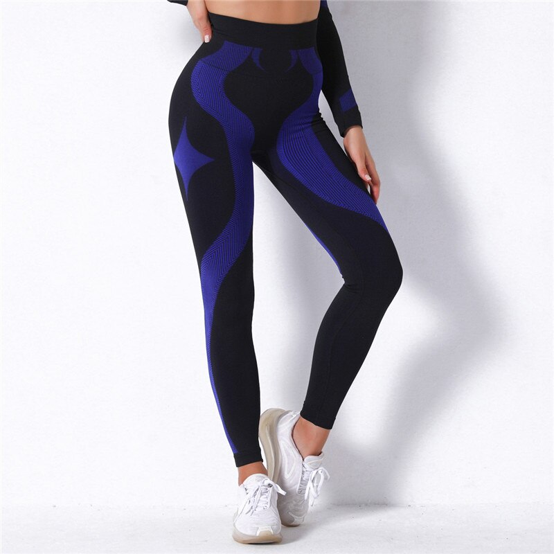 Women's Spandex High Waist Ankle-Length Solid Pattern Leggings