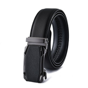 Men's Cowskin Automatic Metal Buckle Luxury Solid Pattern Belt