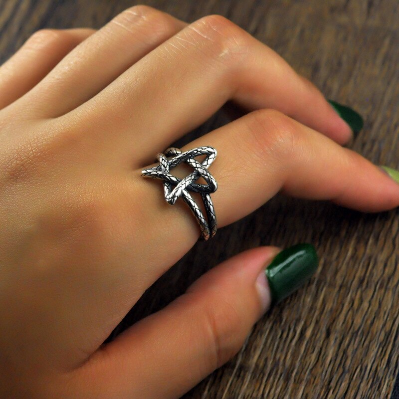 Women's 100% 925 Sterling Silver Ethnic Star Adjustable Ring