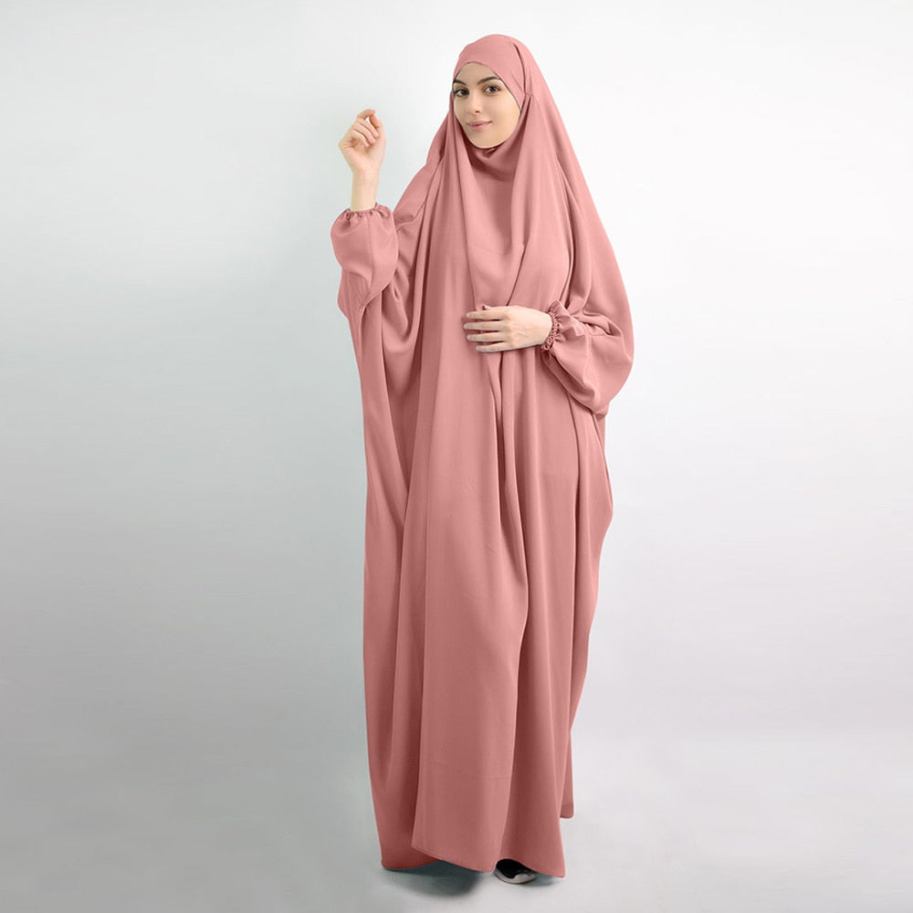 Women's Arabian Polyester Full Sleeve Muslim Abaya Hijab Dress