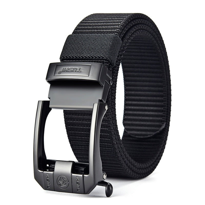 Men's Canvas Buckle Closure Solid Pattern Tactical Military Belts