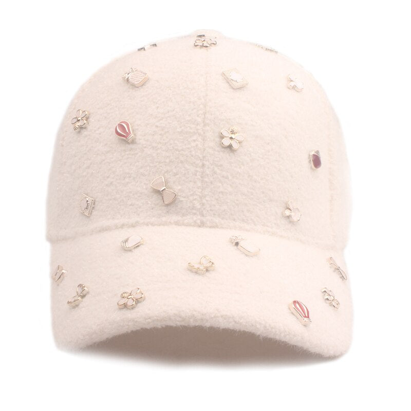 Men's Cotton Adjustable Solid Pattern Casual Baseball Warm Cap