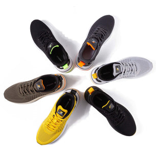 Men's Round Toe Mesh Elastic Band Closure Breathable Sneakers