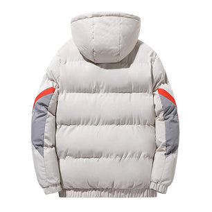 Men's Polyester Full Sleeves Zipper Closure Hooded Winter Jacket