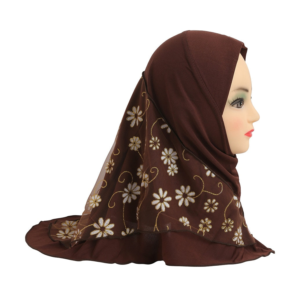 Women's Arabian Cotton Long Neck Wrap Chiffon Hijabs Scarfs