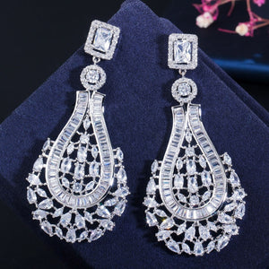 Women's Copper Cubic Zirconia Classy Vintage Drop Earrings