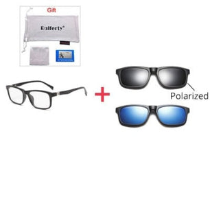 Kid's Acetate Frame TAC Lens Magnetic Clip On Optic Sunglasses