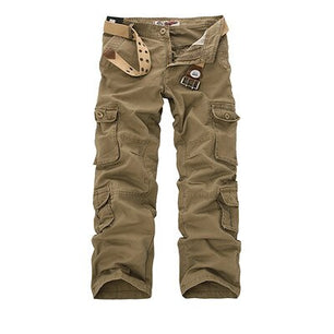 Men's Polyester Full Length Multi-Pocket Zipper Fly Closure Pants