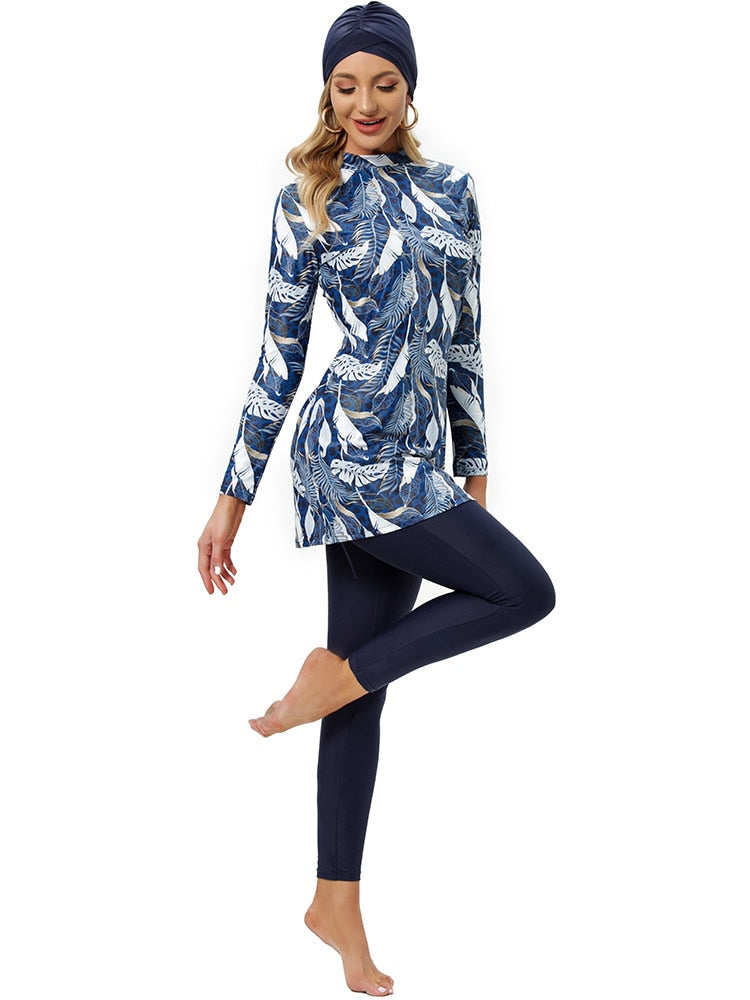 Women's Arabian Spandex Full Sleeves Printed Swimwear