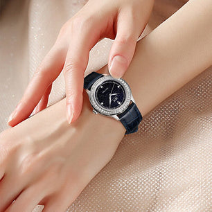 Women's Round Stainless Steel Waterproof Quartz Wrist Watches