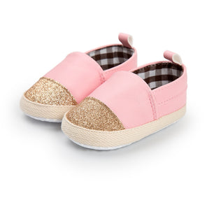 Baby's PU Leather Round Toe Slip-On Closure Soft Sole Shoes