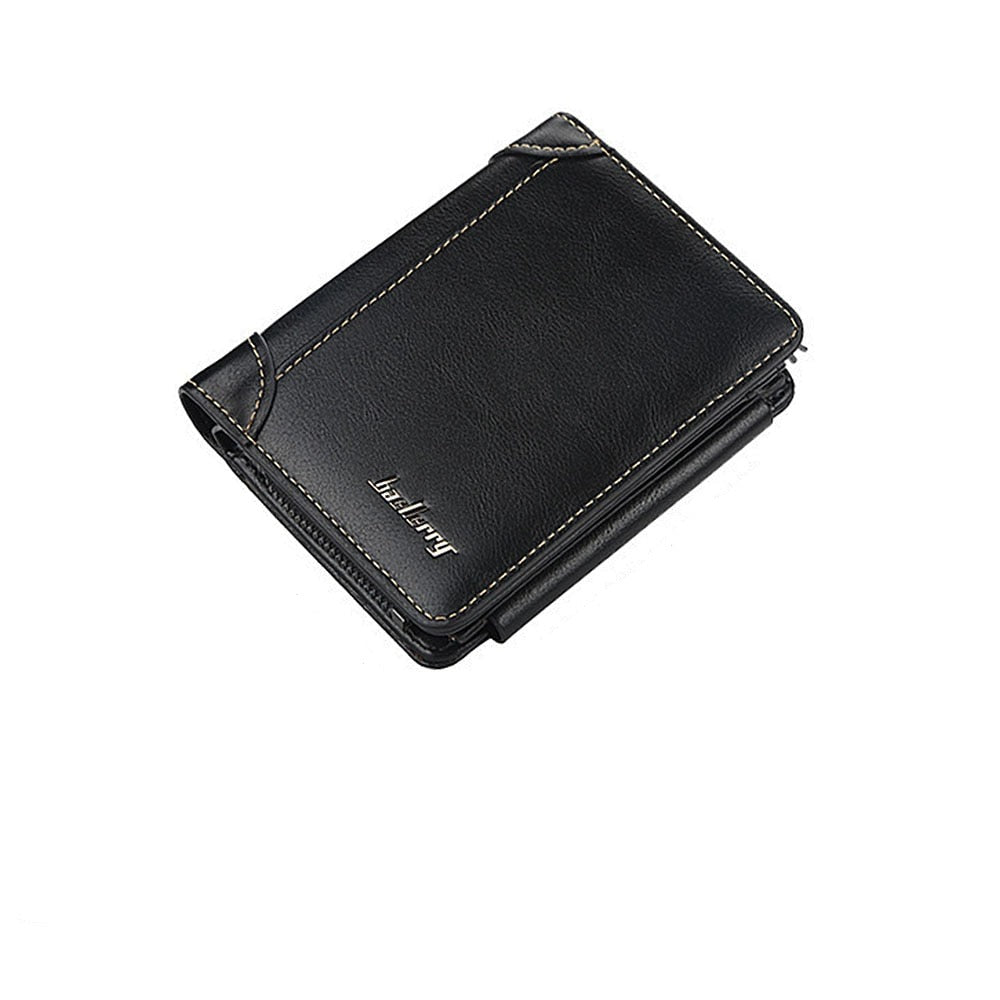 Men's PU Leather Card Holder Solid Pattern Hasp Closure Wallets