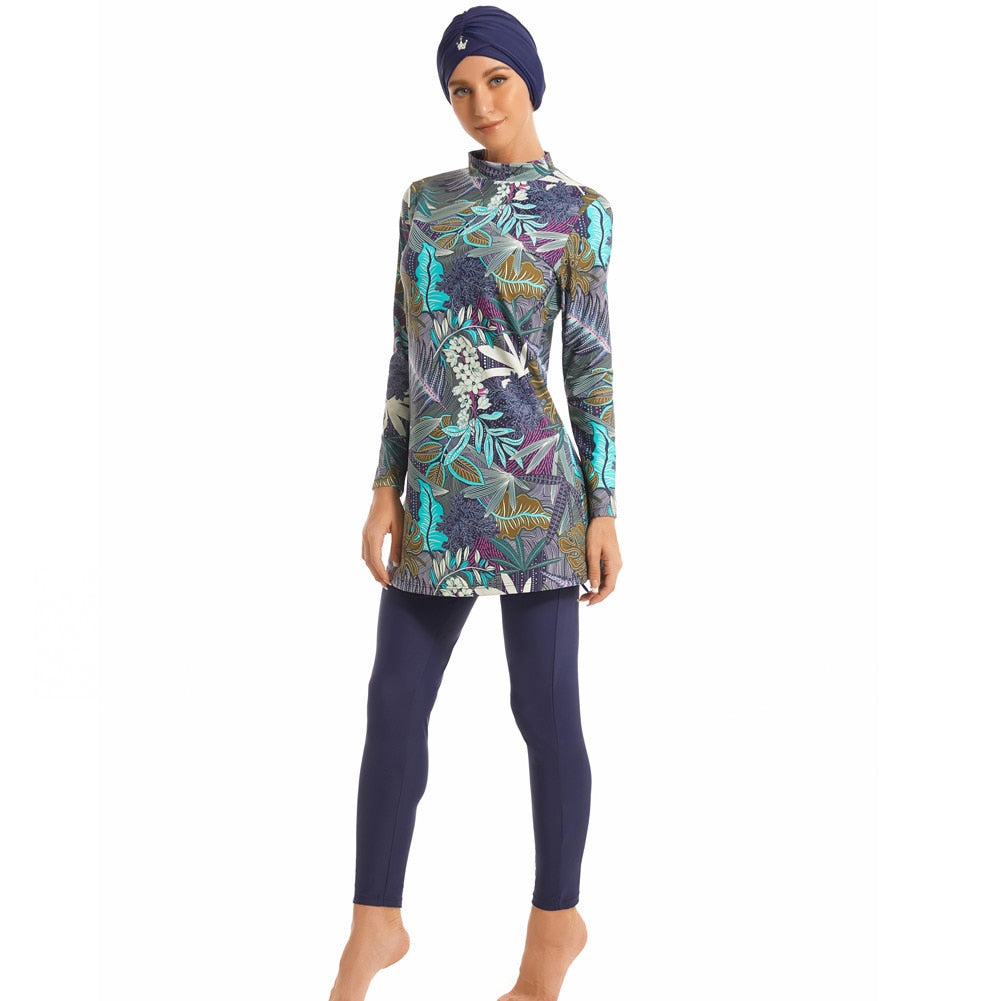 Women's Arabian Spandex Full Sleeves Printed Swimwear