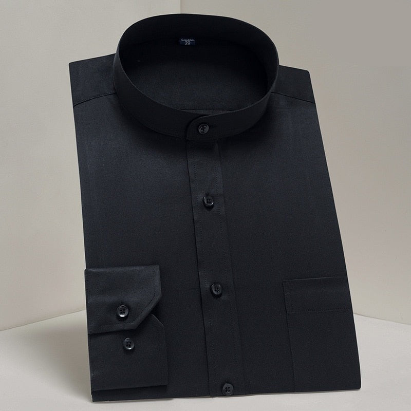 Men's Cotton Single Breasted Full Sleeves Wedding Slim Shirts