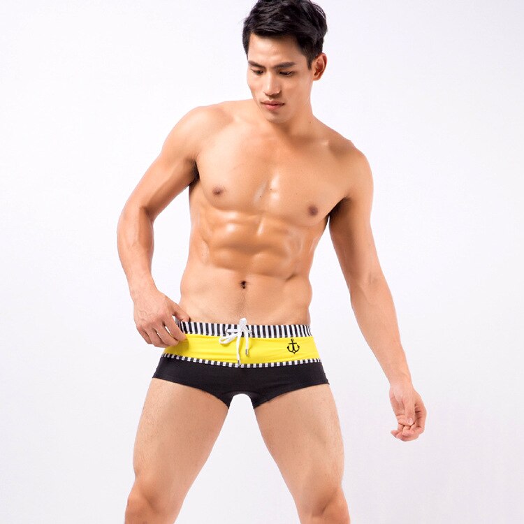 Men's Drawstring Closure Quick-Dry Compression Swimwear Short