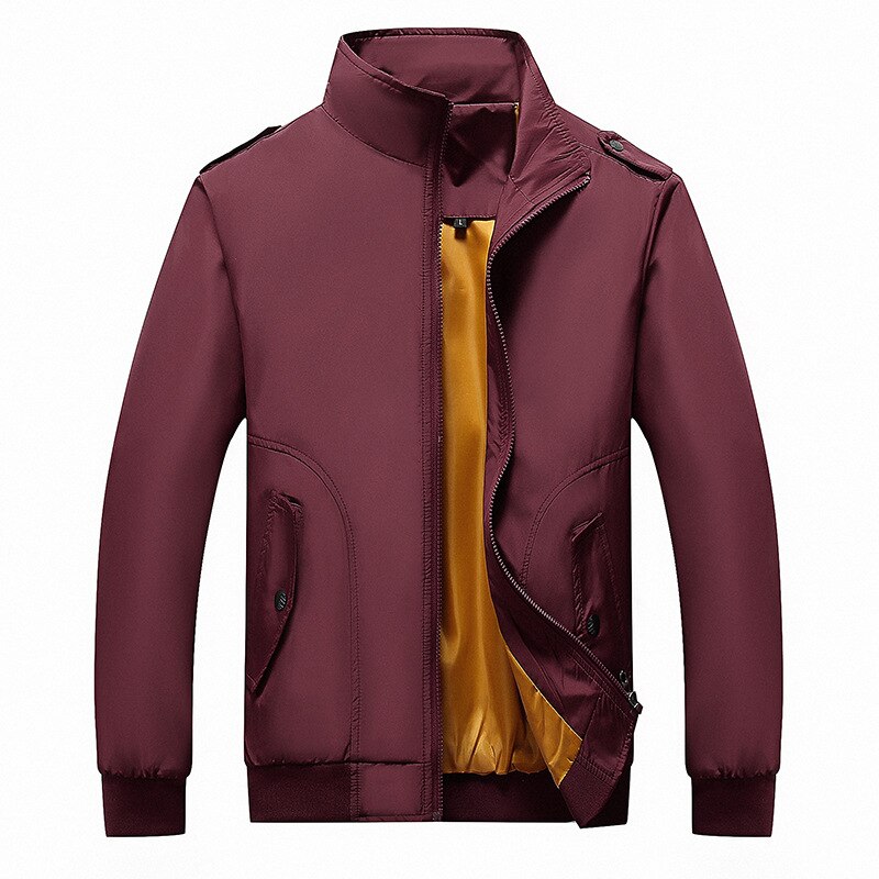 Men's Polyester Full Sleeves Zipper Closure Thin Slim Fit Jacket