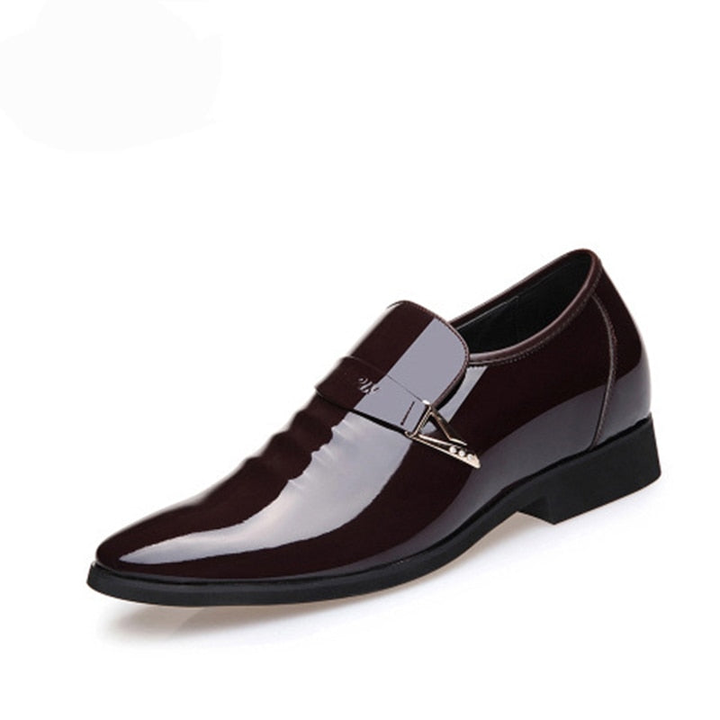 Men's Pointed Toe PU Slip-On Closure Formal Wear Trendy Shoes