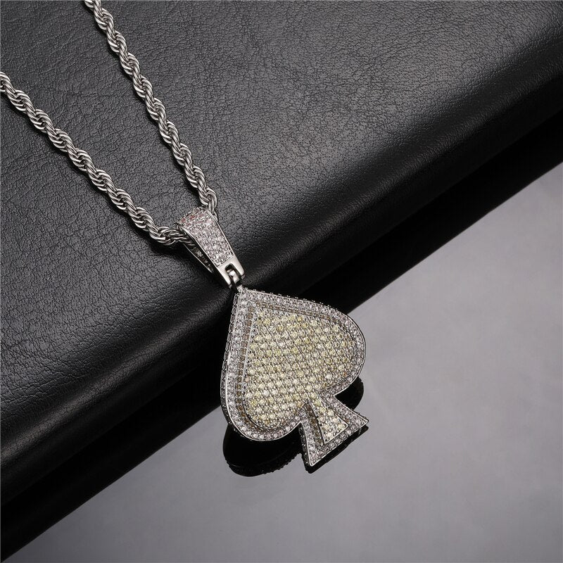 Men's Copper Cubic Zirconia Link Chain Trendy Geometric Necklace