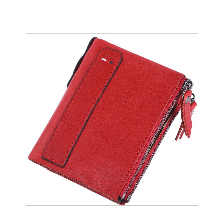 Men's Leather Inner Card Holder Zipper Hasp Closure Wallets