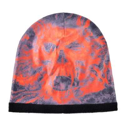 Men's Polyester Skullies Beanies Casual Printed Hip Hop Cap