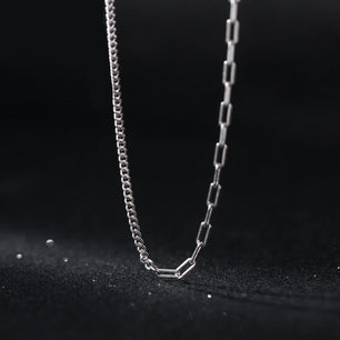 Men's 100% 925 Sterling Silver Link Chain Elegant Necklaces